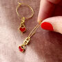 Enamel Personalised Initial And Heart Earrings, thumbnail 4 of 7