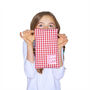 Cute Gingham Hot Water Bottle 3D Letter, thumbnail 5 of 5