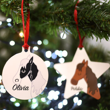 Personalised Horse Christmas Decoration Bold, 12 of 12