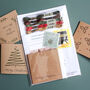 Christmas Embroidered Card Kit – Set Of Three Or Six With Envelopes, Hand Embroidery, thumbnail 2 of 7