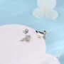 Sterling Silver Tiny Sterling Silver Seagull Bird Stud Earrings, thumbnail 2 of 12