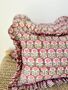 Pink Block Print Cushion, thumbnail 1 of 3