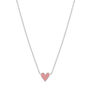 Glitter Pink Heart Necklace, thumbnail 1 of 3