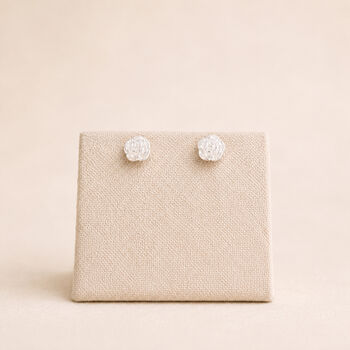 Sterling Silver Rose Flower Stud Earrings, 3 of 11