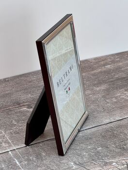 Beltrami Silver Plated Plain Raised Border Photo Frame, 3 of 3