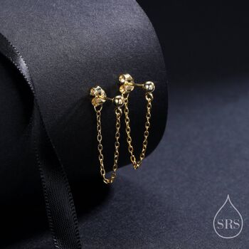 Sterling Silver Ball Chain Earrings, 2 of 12