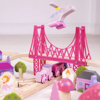 Giant Fairy Town Pink Train Set, 2 of 9