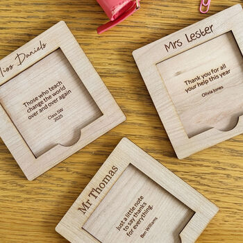 Personalised Teacher Thank You Post It Note Holder, 5 of 10