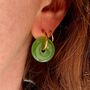 Kendra Green Jade Donut Bead Hoop Earrings, thumbnail 1 of 3