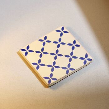 Handmade Ceramic Reworked Mexican Tile Drink Coasters, 4 of 9
