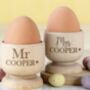 Personalised Couples Wooden Egg Cups, thumbnail 3 of 4
