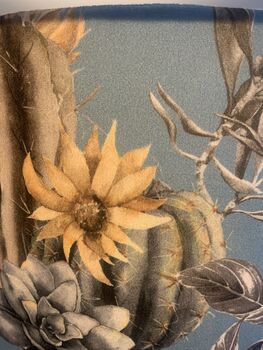 Baby Blue Scandinavian Cactus Velvet Lampshade, 4 of 4