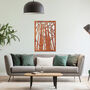 Modern Metal Forest Wall Art Panel For Living Room Bedroom Or Hallway Decor, thumbnail 7 of 11