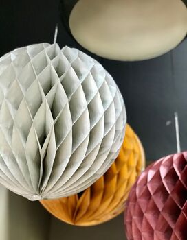 Set Of Two Colourful Honeycomb Paper Balls, 2 of 12