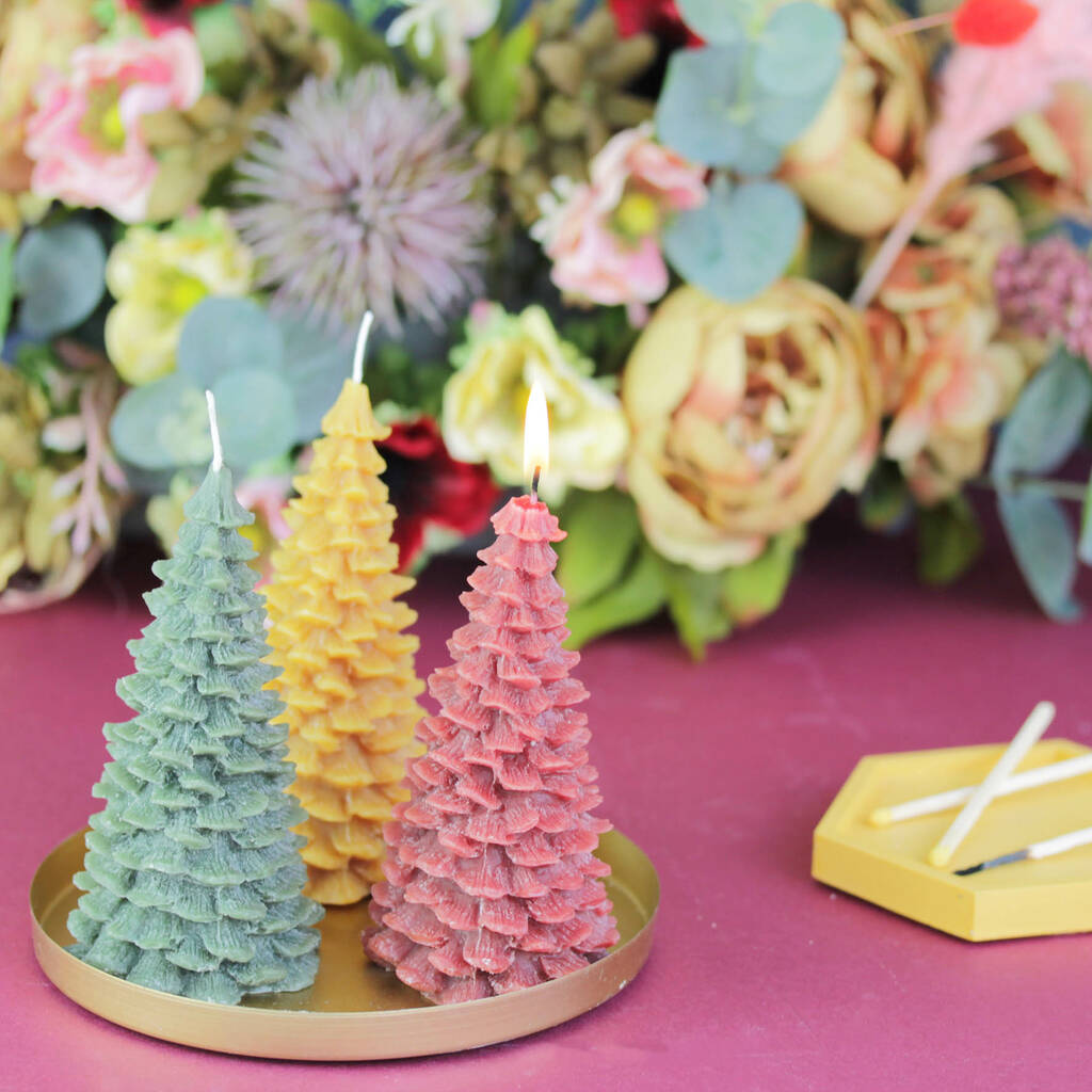 Christmas Tree Shaped Pillar Candle By Hearth & Heritage