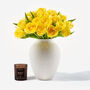 Mellow Yellow Double Tulip Fresh Bouquet, thumbnail 1 of 3