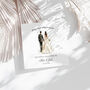 Romantic Personalised Wedding Day Card. Blonde Or Bunette Options, thumbnail 2 of 4