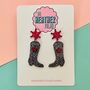 Glitter Cowboy Boot Earrings, thumbnail 2 of 6