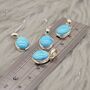 Turquoise Pendant Set In Sterling Silver Necklace, thumbnail 9 of 10