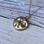 Solid Gold Chunky Moonface Pendant, thumbnail 5 of 6