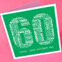 Personalised Name And Date 60th Birthday Card, thumbnail 3 of 5