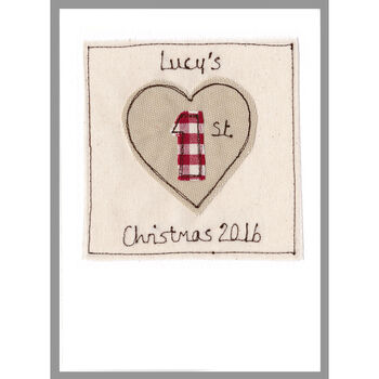Personalised Heart Christmas Card For Her, 2 of 12