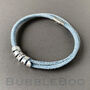 Personalised Blue Denim Cord Secret Message Bracelet, thumbnail 2 of 2