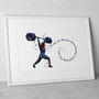 Weightlifting Personalised Print, thumbnail 2 of 4