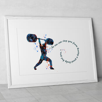 Weightlifting Personalised Print, 2 of 4