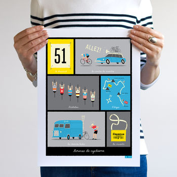 French Cycling Terms Art Print, 4 of 6