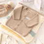 Unisex Ribbon Stripe Fudge Knitted Baby Gift Box, thumbnail 1 of 12
