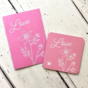 Love Gift Set With Matching Card, Coaster And Seeds, 2 of 7
