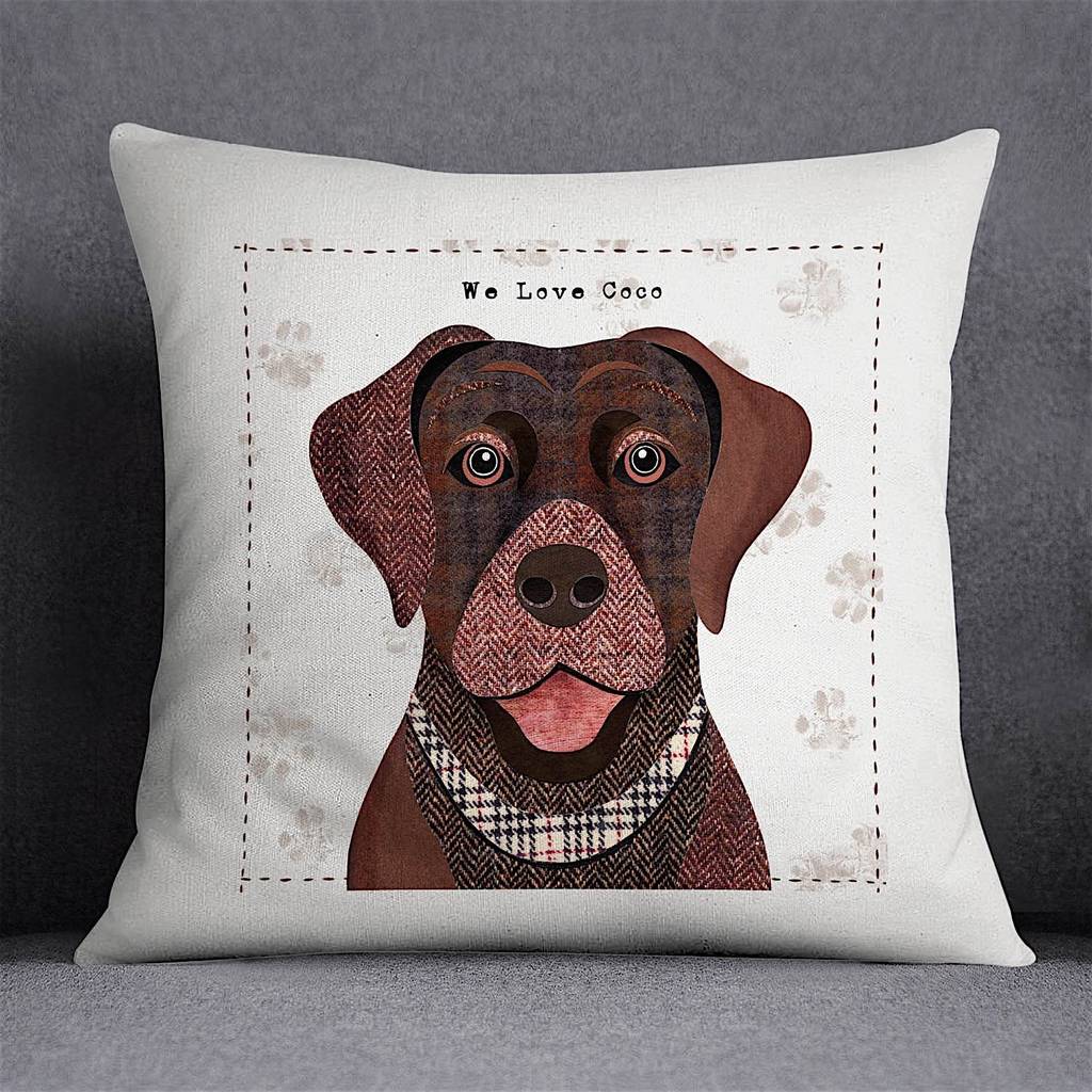 sequin dog cushion