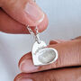 Silver Fingerprint Personalised Heart Necklace, thumbnail 4 of 7
