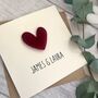 Personalised Names Heart Anniversary/Birthday Card, thumbnail 2 of 2