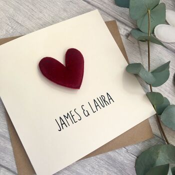 Personalised Names Heart Anniversary/Birthday Card, 2 of 2