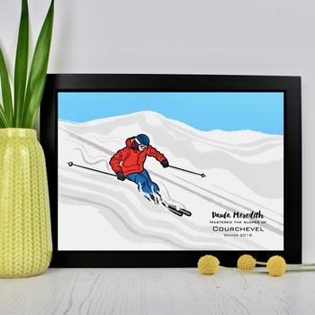 Personalised Skiing Print, 3 of 5