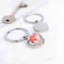 Personalised Flower Glass Dome Keyring, thumbnail 1 of 8