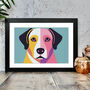 Labrador Dog Geometric Illustration Print, thumbnail 1 of 2