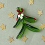 Artisan Glass Mistletoe In Gift Box, thumbnail 1 of 3