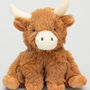 Longhorn Highland Cow Mini Soft Toy And Baby Rattle, thumbnail 1 of 8