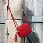 Colourful Personalised Leather Cross Body Handbag, thumbnail 5 of 12