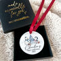 Personalised First Christmas Baby Penguin Decoration, thumbnail 5 of 5