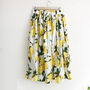 Lemon Print Cotton Midi Skirt, thumbnail 7 of 7