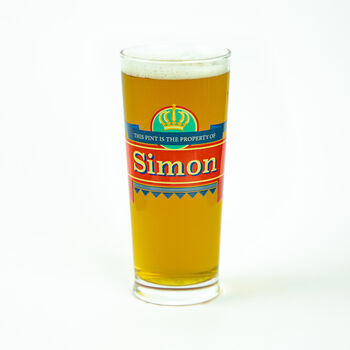 Personalised Craft Beer Label Printed Pint Glass, 2 of 7