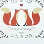 Personalised Fox Couple Print Gift, thumbnail 7 of 8
