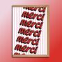Merci Thank You Greeting Card, thumbnail 1 of 2