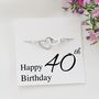 40th Birthday Bracelet For Her, Two Hearts Bracelet, Sterling Silver Personalised Gift, thumbnail 1 of 8