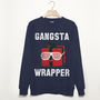 Gangsta Wrapper Men's Christmas Slogan Sweatshirt, thumbnail 3 of 3