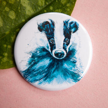 Inky Badger Compact Pocket Mirror, 3 of 5